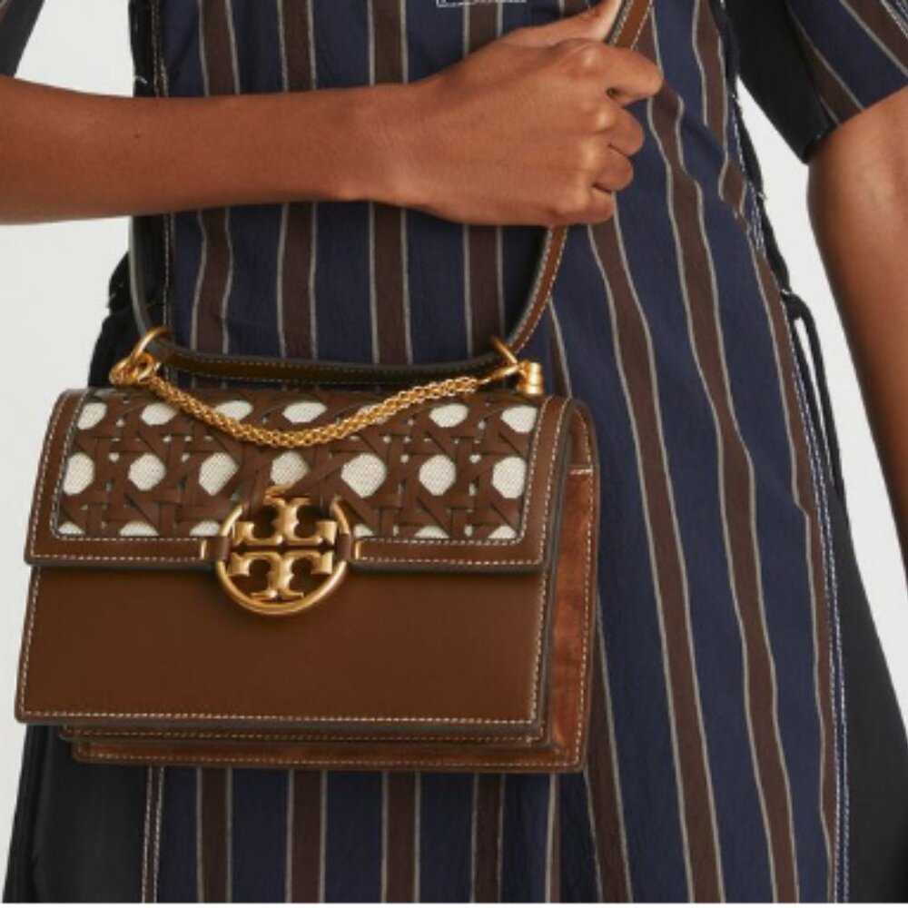 Tory Burch Miller Basketweave Shoulder Bag